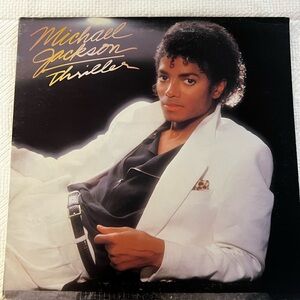 Michael Jackson Thriller Vintage Vinyl Record Album—1982